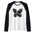 Anti Social Butterfly Raglan Baseball Hoodie - Aesthetic Graphic Unisex - T-Shirt, Sweatshirt, Hoodie