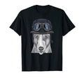 Bull Terrier Wearing Motorcycle Helmet T-Shirt - Fun Novelty Design Unisex - T-Shirt, Sweatshirt, Hoodie