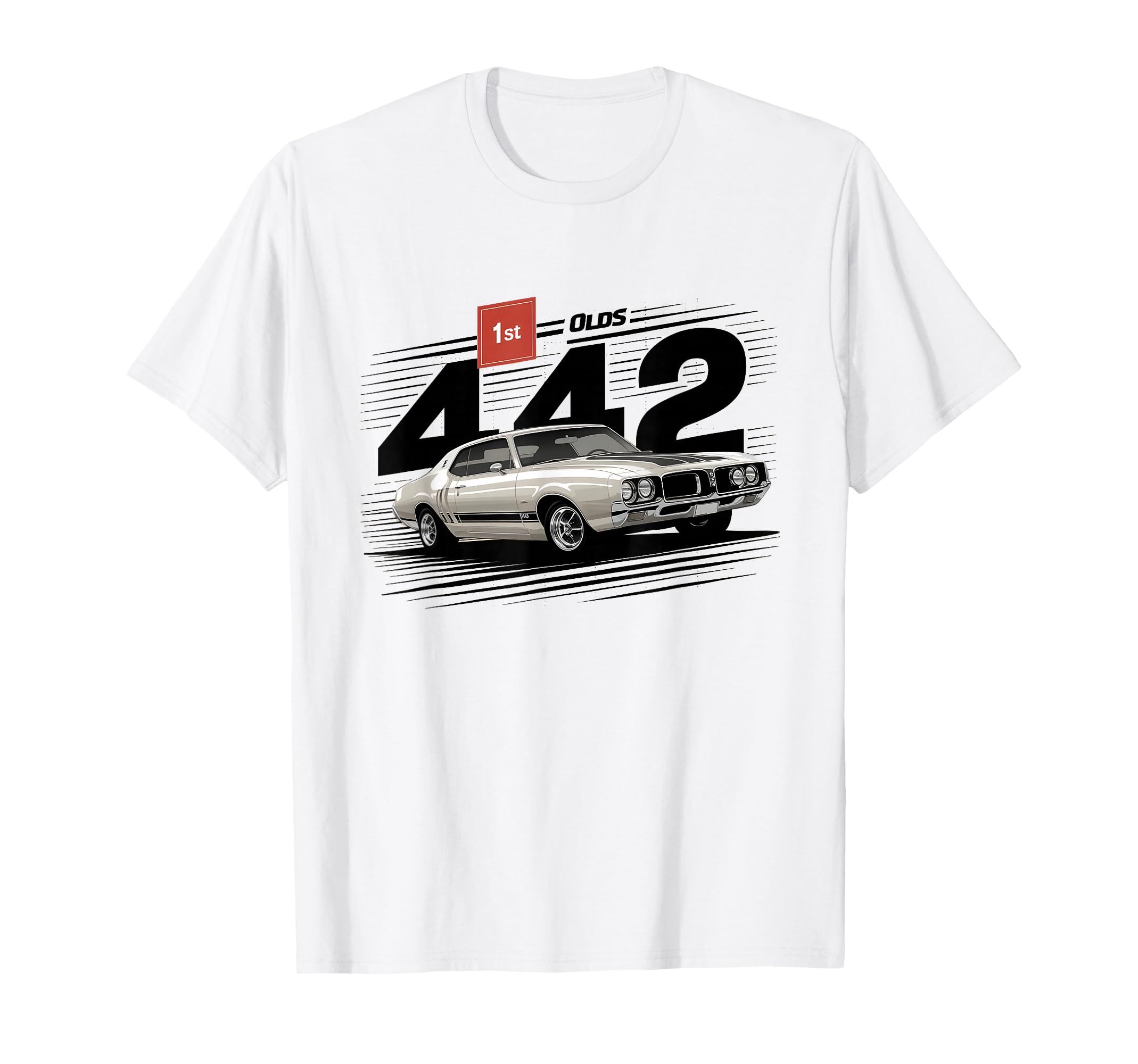 Person Into Cars 1969 69 Olds 442 Muscle Car T-Shirt - Graphic Print Unisex - T-Shirt, Sweatshirt, Hoodie