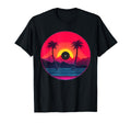 Palm Tree Vinyl Record Vaporwave T-Shirt - Casual Everyday Wear for Adults - T-Shirt, Sweatshirt, Hoodie