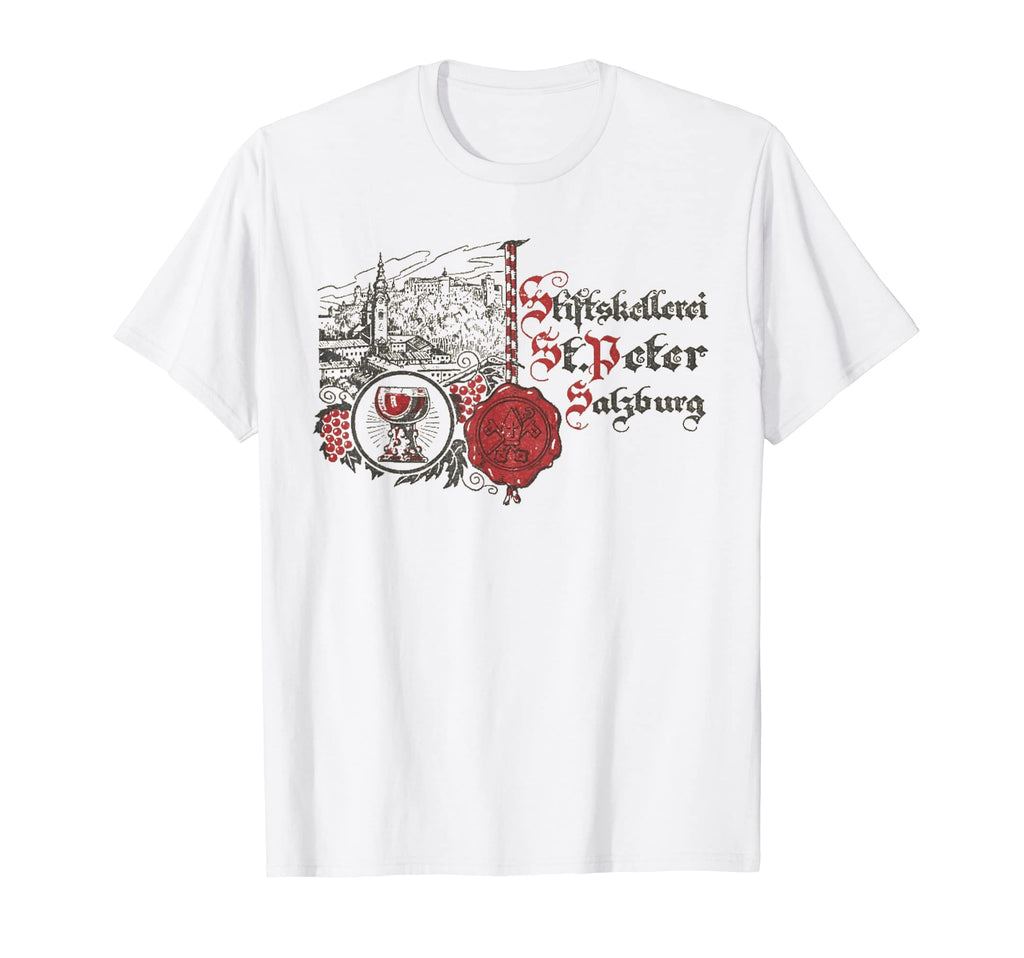 Salzburg Austria Winery Postcard Art T-Shirt - Graphic Print Unisex - T-Shirt, Sweatshirt, Hoodie
