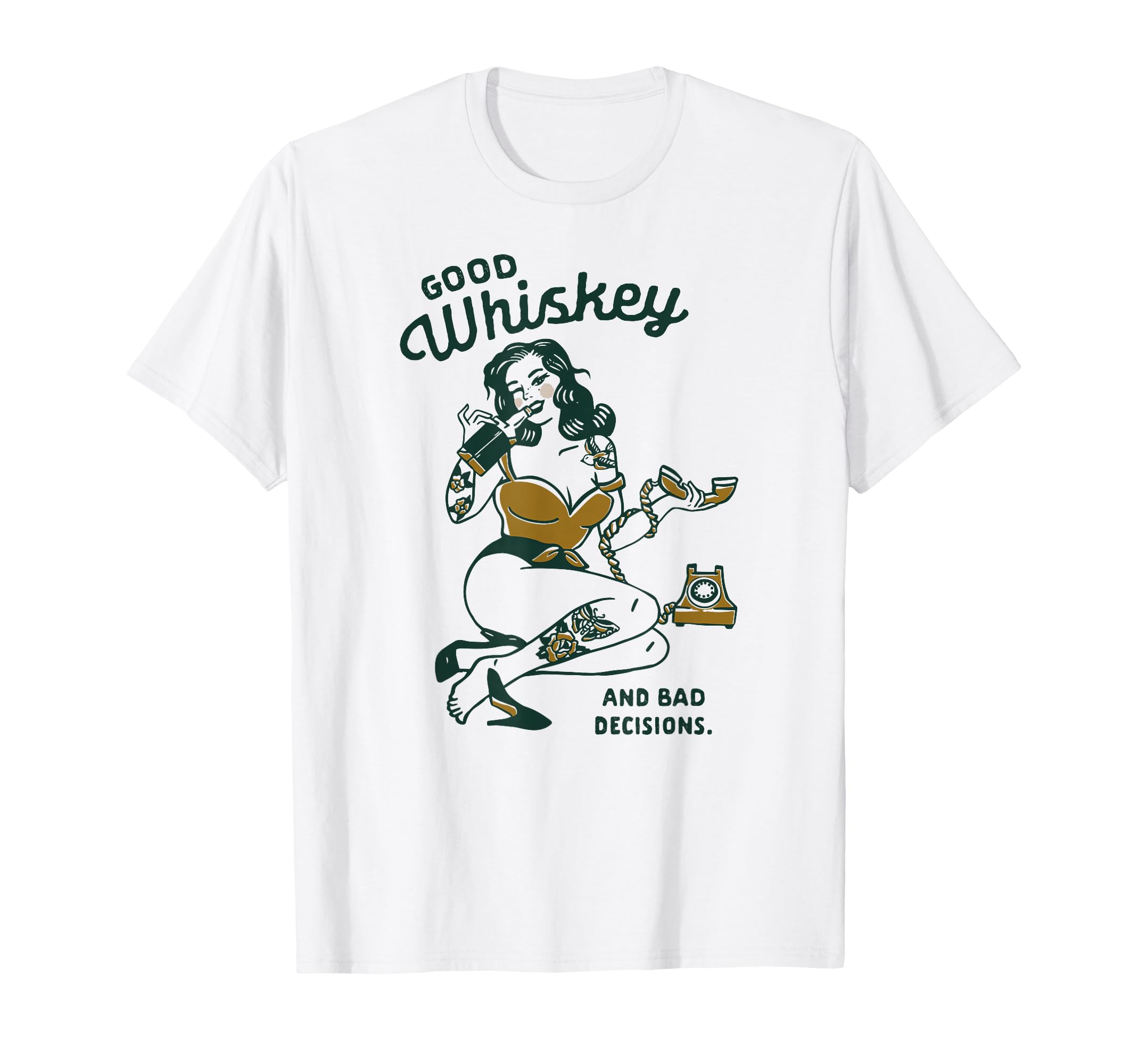 Pin Up Fun Whiskey Lovers T-Shirt - Novelty Apparel Unisex - T-Shirt, Sweatshirt, Hoodie