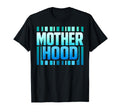 Motherhood Blue Stripe Typography T-Shirt - Minimalist Print Men Women - T-Shirt, Sweatshirt, Hoodie