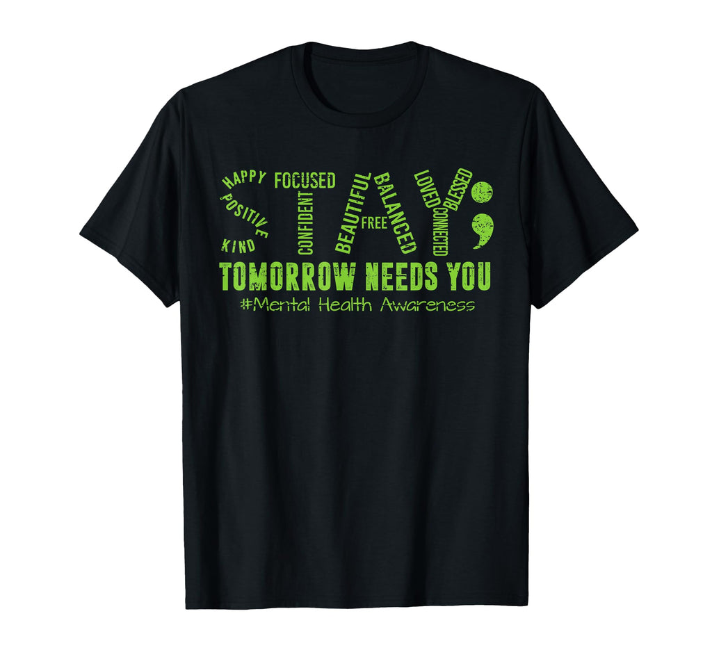 Stay Mental Health Awareness Brain T-Shirt - Trendy Graphic for Adults - T-Shirt, Sweatshirt, Hoodie