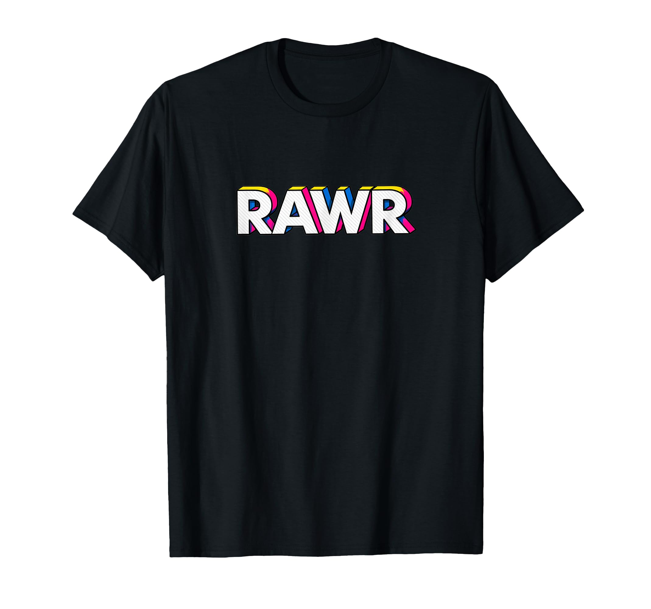 Dinosaur Fun Rawr Pop Art Typography T-Shirt - Fun Novelty Design Men Women - T-Shirt, Sweatshirt, Hoodie