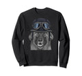Leonberger Wearing Motorcycle Helmet Sweatshirt - Fun Novelty Design Unisex - T-Shirt, Sweatshirt, Hoodie