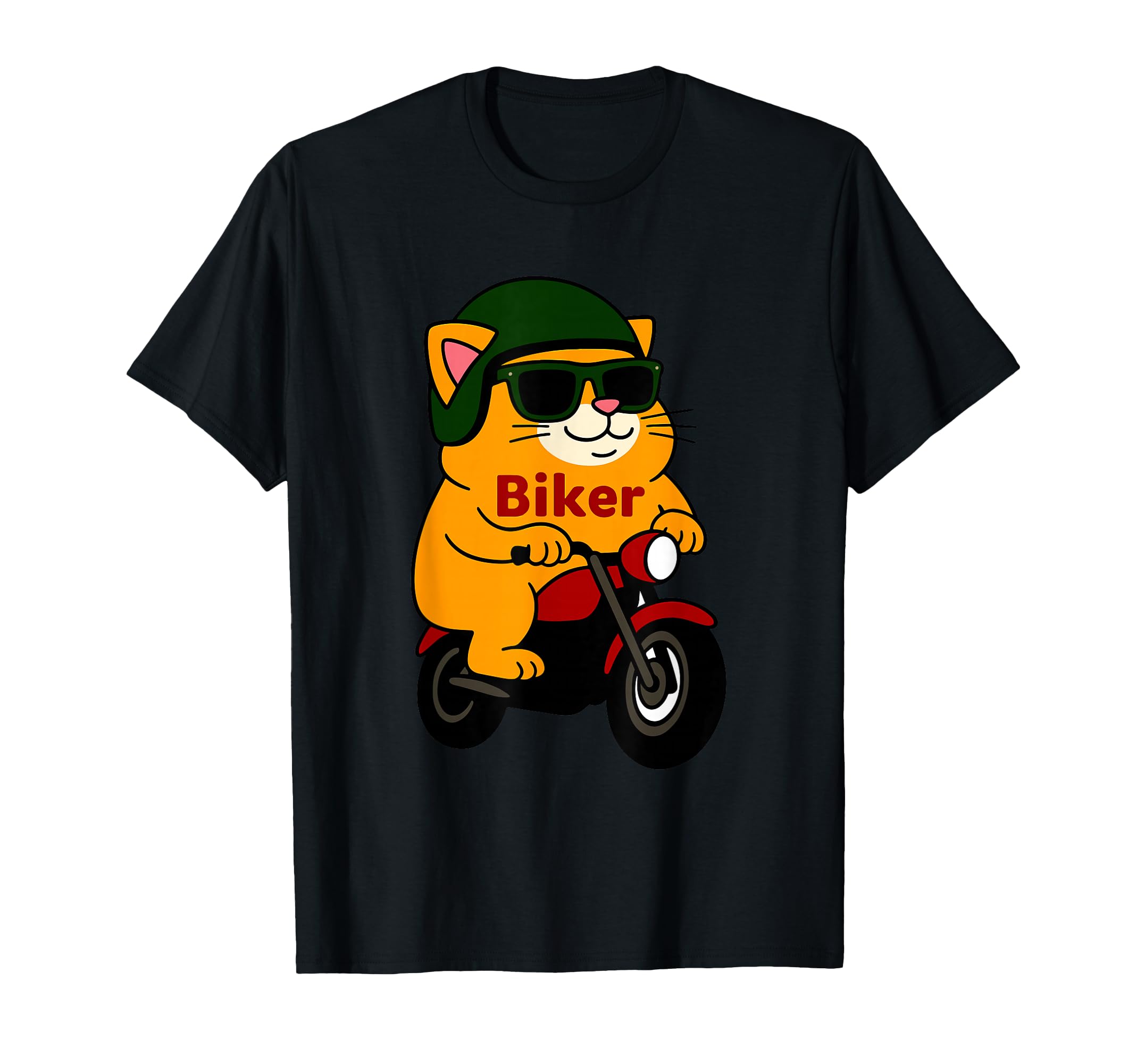 Lover Motorcycle Cat Biker Birthday T-Shirt - Fun Novelty Design Unisex - T-Shirt, Sweatshirt, Hoodie