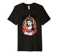 Rockabilly Pin Up Flames Vibe T-Shirt - Novelty Apparel Men Women - T-Shirt, Sweatshirt, Hoodie