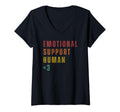 Womens Emotional Support Human V Neck T-Shirt - Novelty Apparel for Adults - T-Shirt, Sweatshirt, Hoodie