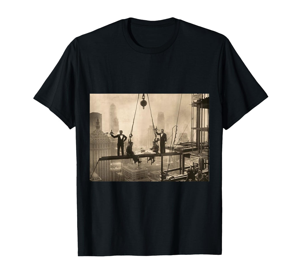 Waldorf Astoria Skyscraper Lunch T-Shirt - Trendy Graphic for Adults - T-Shirt, Sweatshirt, Hoodie