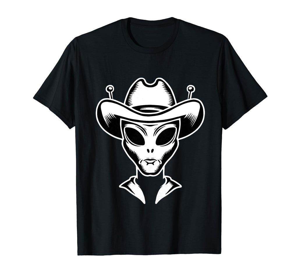 Alien Alien Cowboy Hat T-Shirt - Casual Everyday Wear Unisex - T-Shirt, Sweatshirt, Hoodie