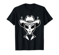 Alien Alien Cowboy Hat T-Shirt - Casual Everyday Wear Unisex - T-Shirt, Sweatshirt, Hoodie