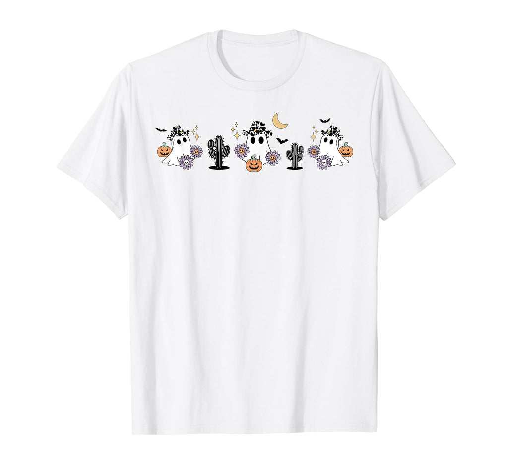 Funny Halloween Ghost Cow Lover T-Shirt - Casual Everyday Wear Unisex - T-Shirt, Sweatshirt, Hoodie