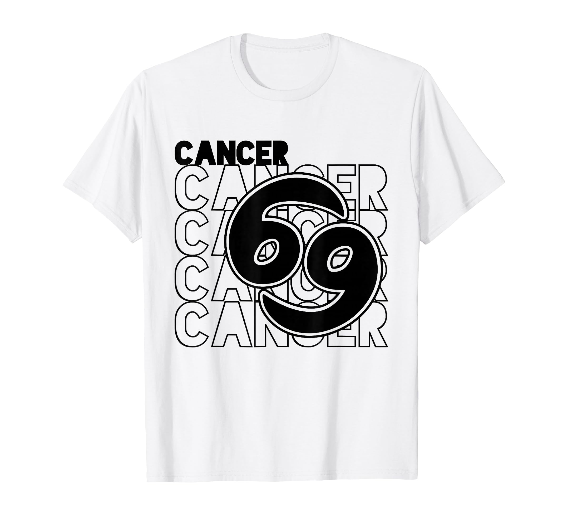 Cancer Zodiac Typography Astrology T-Shirt - Novelty Apparel Men Women - T-Shirt, Sweatshirt, Hoodie