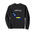 Curacao Distressed Curacao Flag Sweatshirt - Minimalist Print for Adults - T-Shirt, Sweatshirt, Hoodie