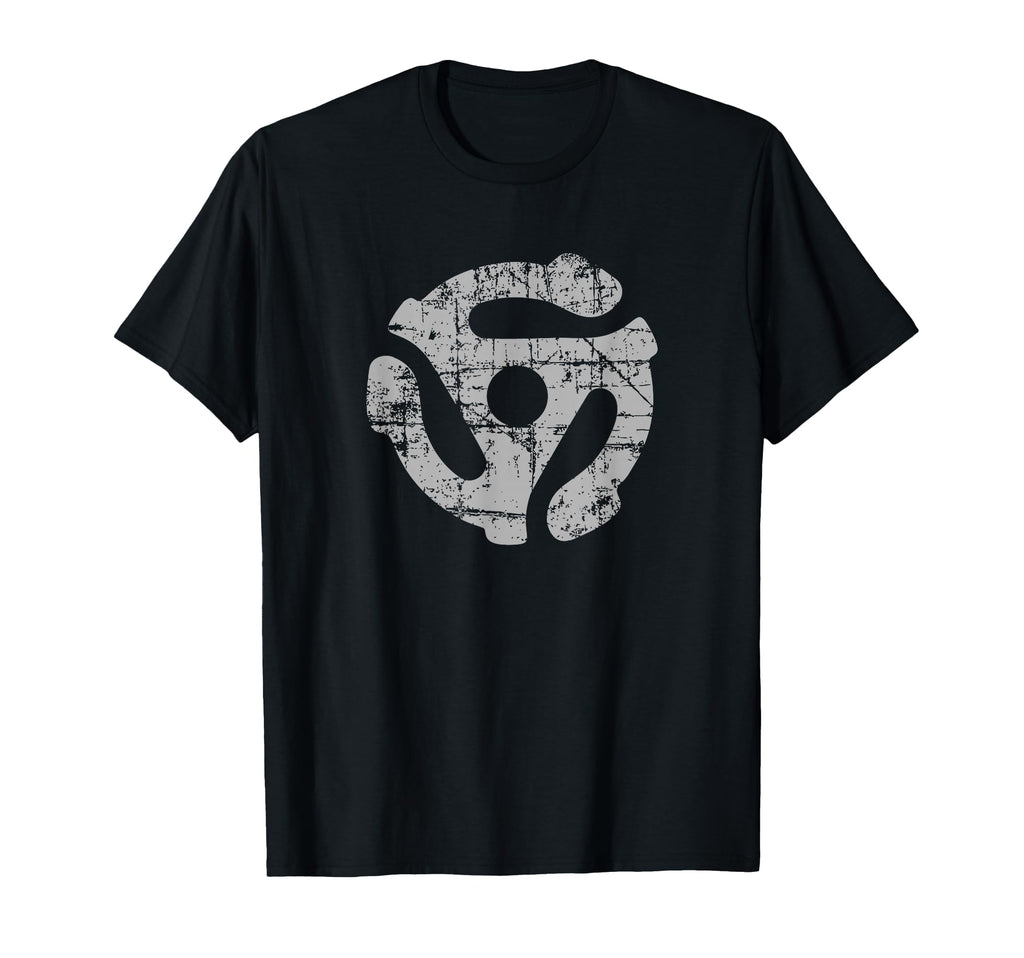 45 Rpm Record Adapter Gray Turntable T-Shirt - Custom Art Print Unisex - T-Shirt, Sweatshirt, Hoodie