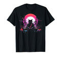 Synthwave Cat Samurai Mediation T-Shirt - Streetwear Style Men Women - T-Shirt, Sweatshirt, Hoodie