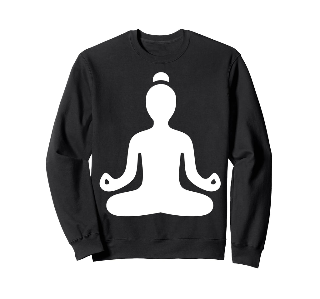 Meditating Figure Simple Silhouette Sweatshirt - Trendy Graphic for Adults - T-Shirt, Sweatshirt, Hoodie