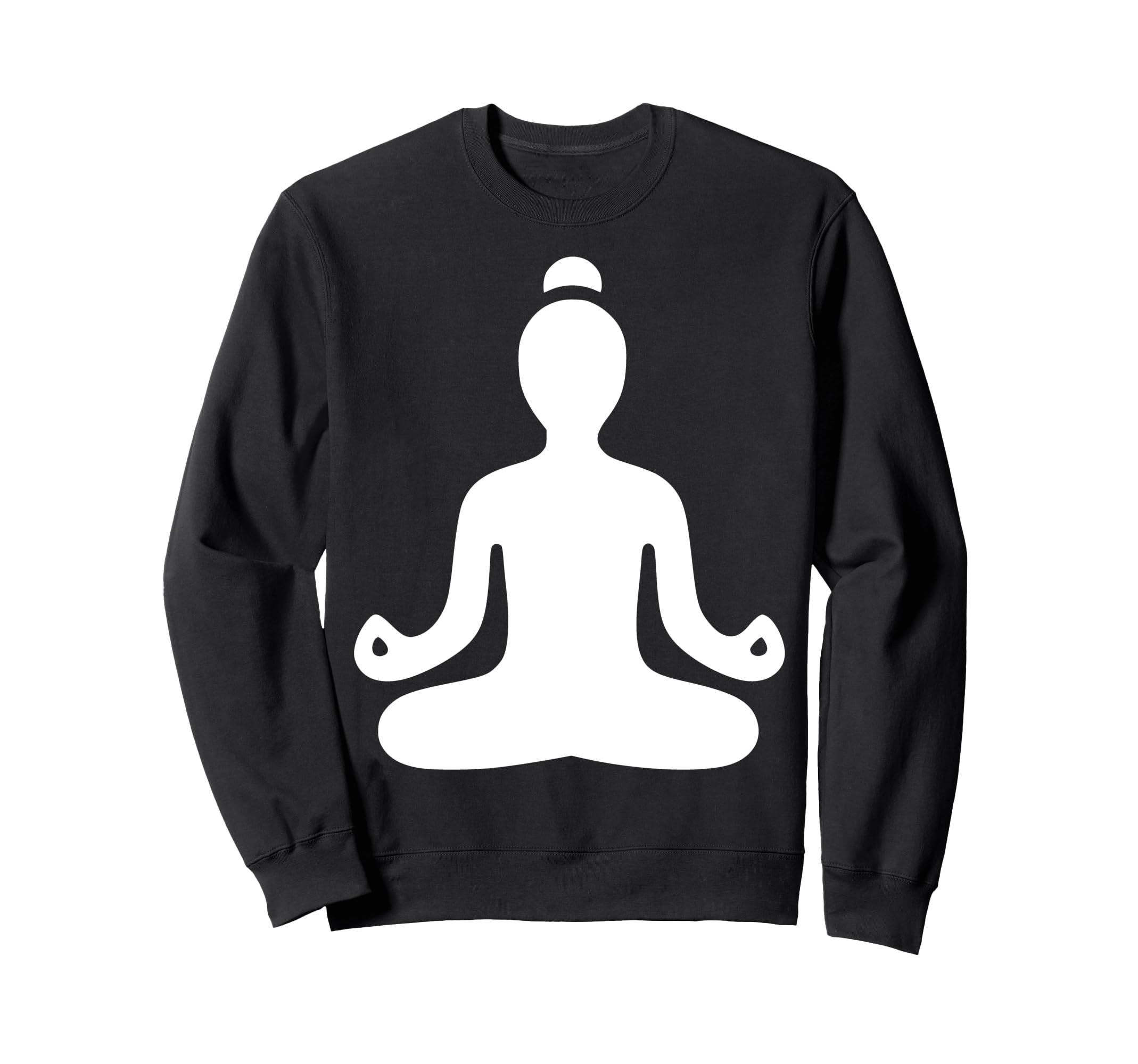 Meditating Figure Simple Silhouette Sweatshirt - Trendy Graphic for Adults - T-Shirt, Sweatshirt, Hoodie