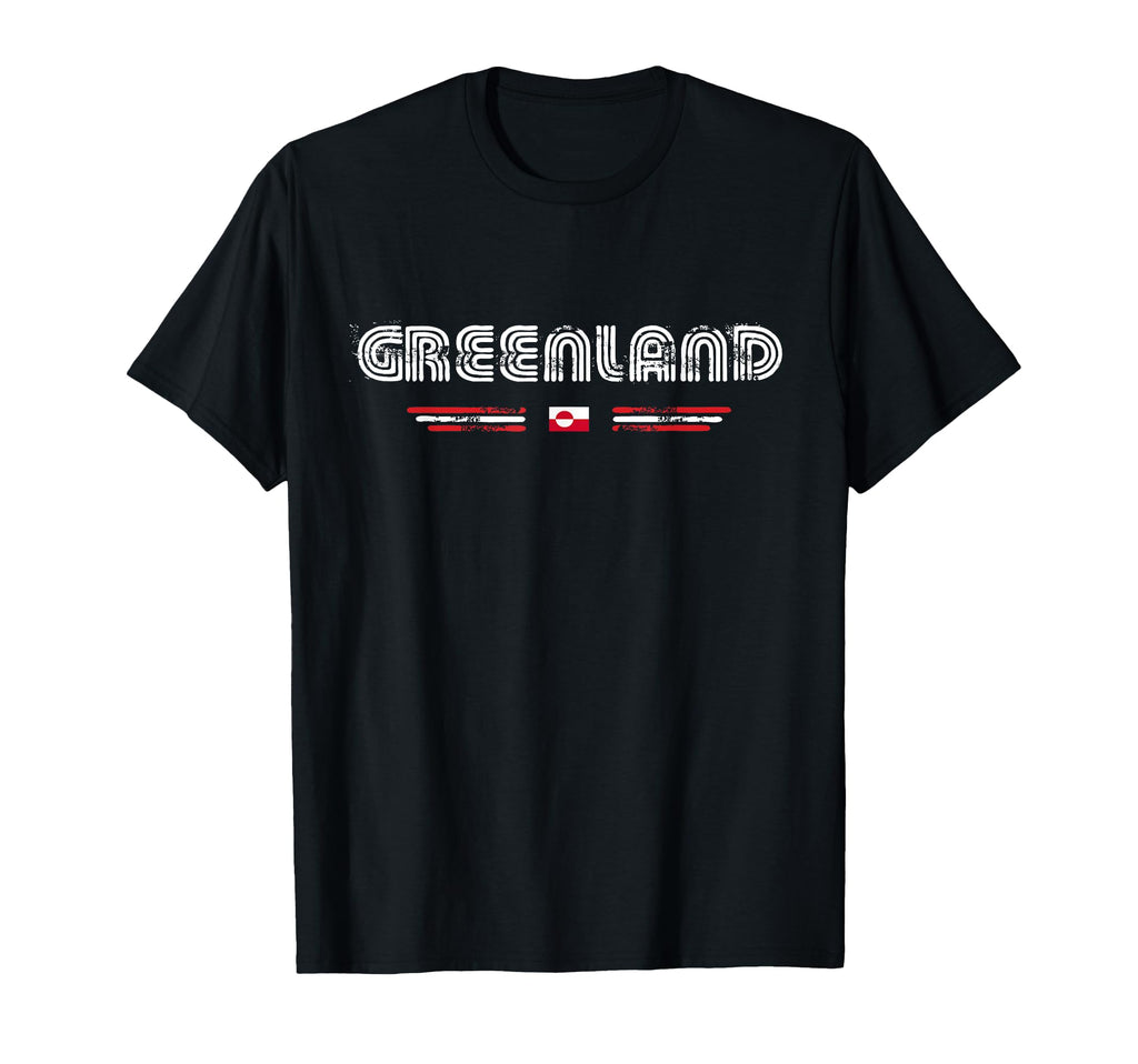 Greenland 70S 80S Type Flag T-Shirt - Casual Everyday Wear Unisex - T-Shirt, Sweatshirt, Hoodie