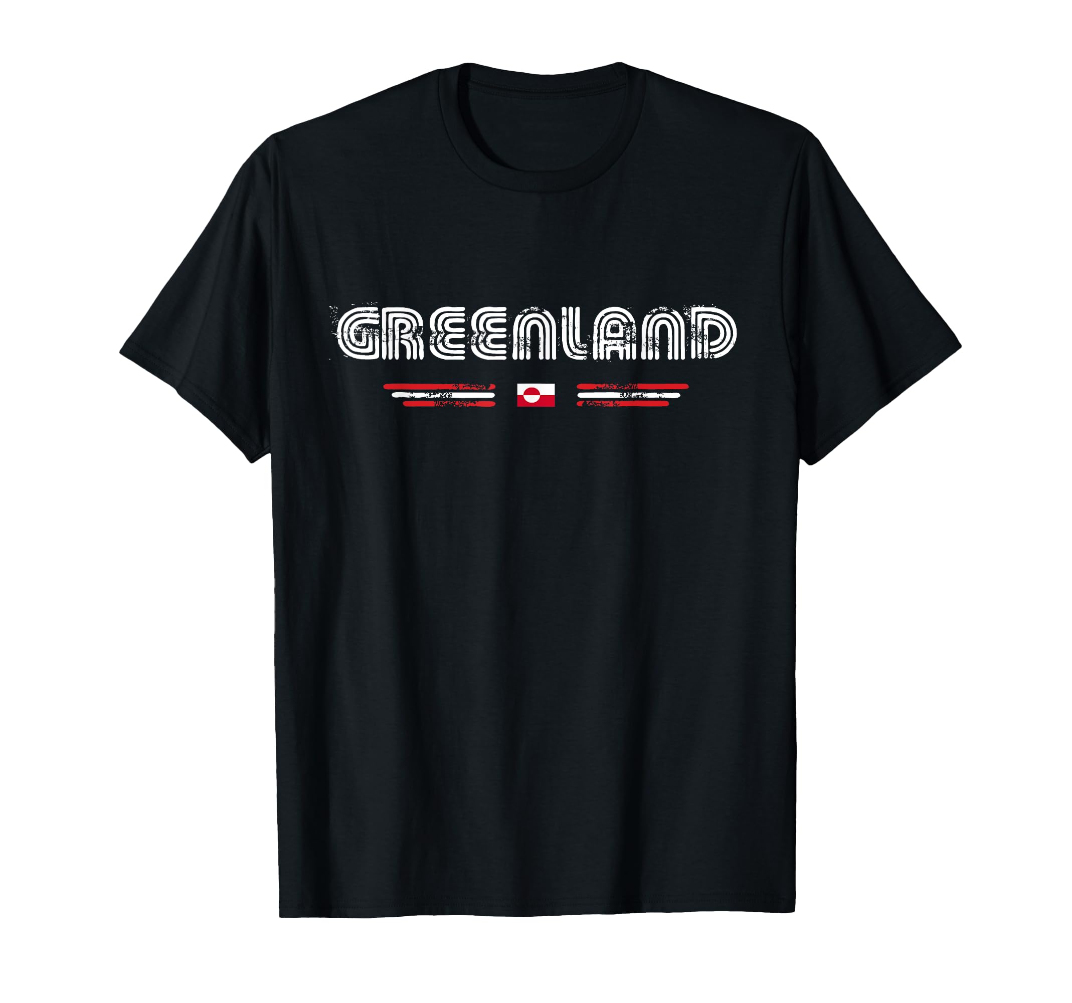 Greenland 70S 80S Type Flag T-Shirt - Casual Everyday Wear Unisex - T-Shirt, Sweatshirt, Hoodie
