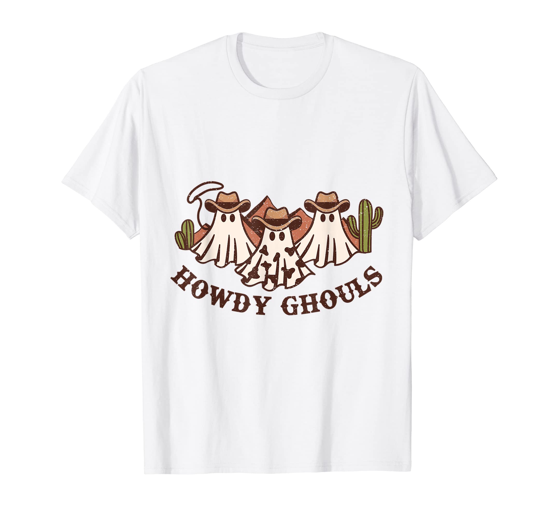 Howdy Ghouls Western Halloween Cowboy T-Shirt - Graphic Print for Adults - T-Shirt, Sweatshirt, Hoodie