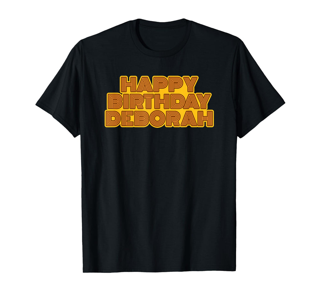 Happy Birthday Deborah Personalized T-Shirt - Minimalist Print Men Women - T-Shirt, Sweatshirt, Hoodie