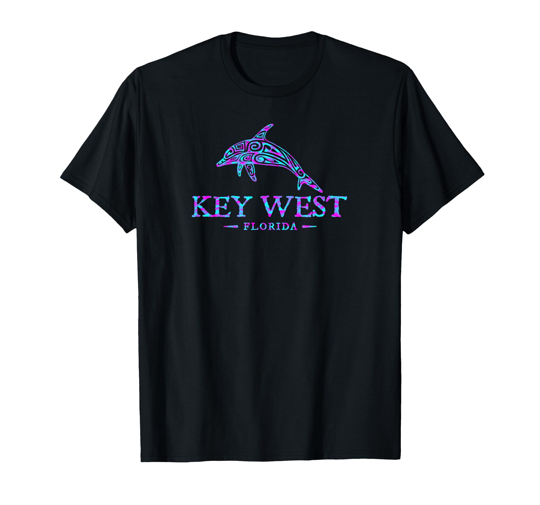 Key West Florida Dolphin Colorful T-Shirt - Novelty Apparel for Adults - T-Shirt, Sweatshirt, Hoodie