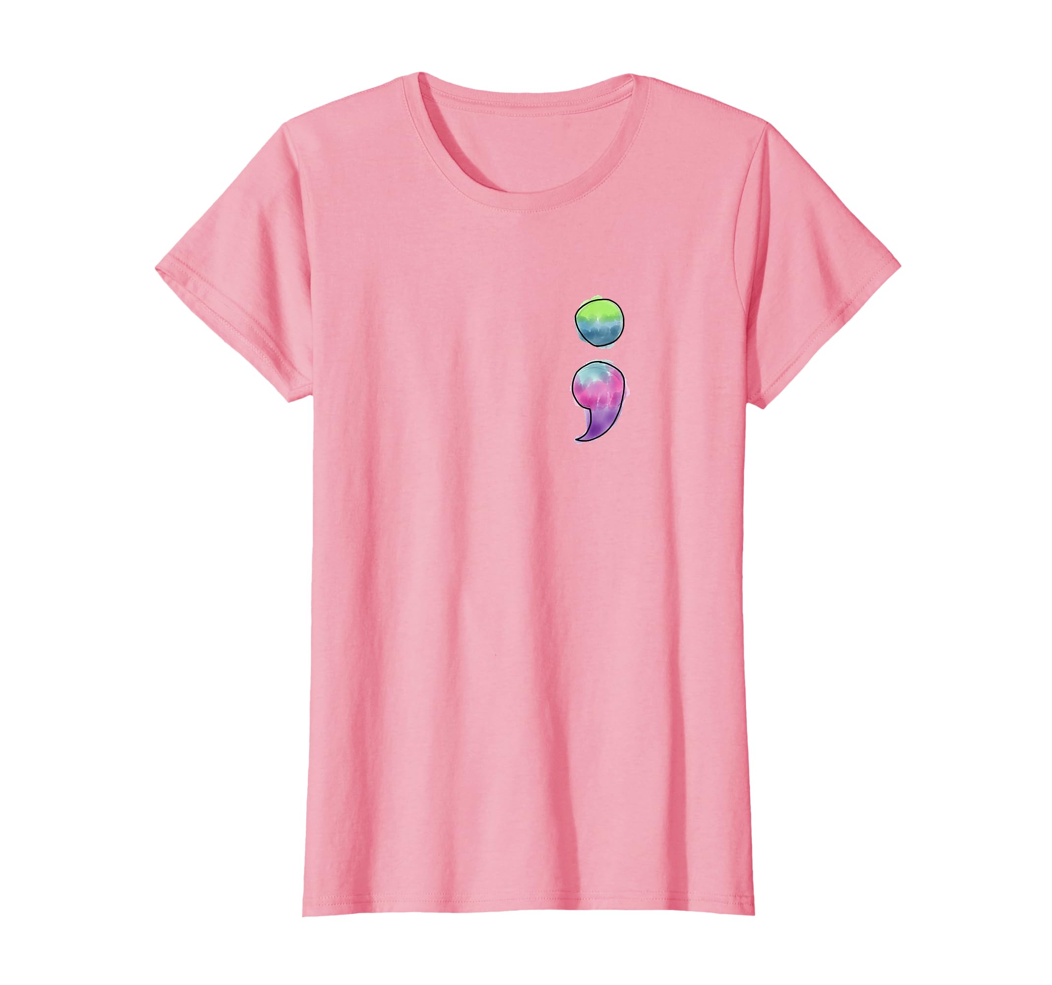 Womens Semicolon Project Watercolor T-Shirt - Minimalist Print Unisex - T-Shirt, Sweatshirt, Hoodie