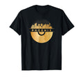 Vinyl Record Player Disco Music Skyline T-Shirt - Trendy Graphic Men Women - T-Shirt, Sweatshirt, Hoodie