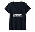 Womens Professional Overthinker V Neck T-Shirt - Novelty Apparel Men Women - T-Shirt, Sweatshirt, Hoodie