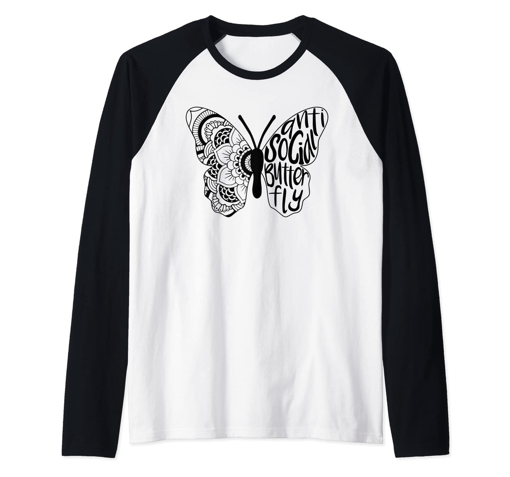 Anti Social Butterfly Introvert Funny Hoodie - Novelty Apparel Unisex - T-Shirt, Sweatshirt, Hoodie