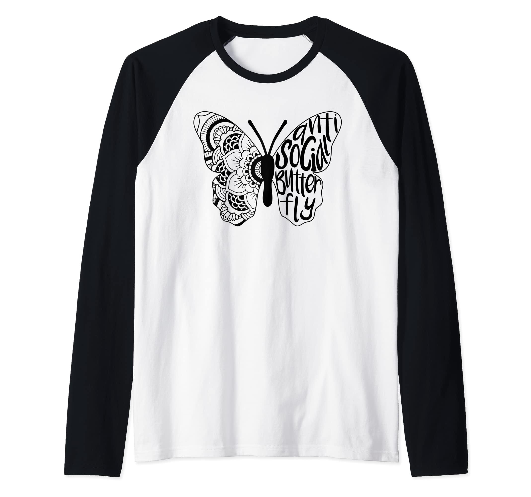 Anti Social Butterfly Introvert Funny Hoodie - Novelty Apparel Unisex - T-Shirt, Sweatshirt, Hoodie
