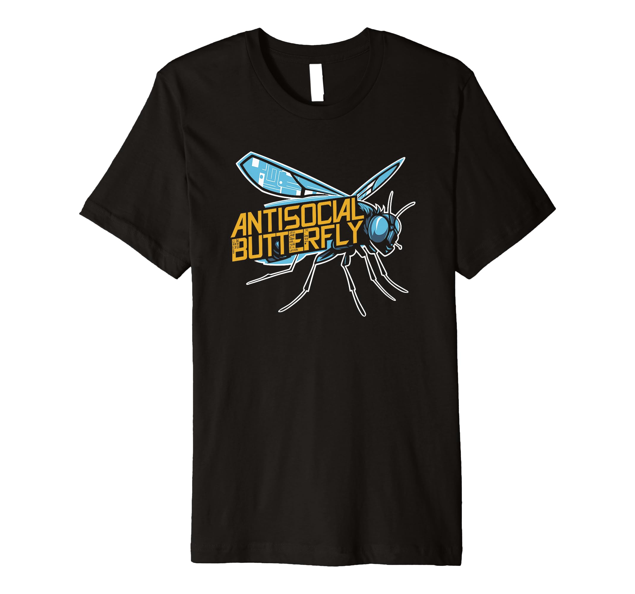 Antisocial Butterfly Housefly T-Shirt - Fun Novelty Design Men Women - T-Shirt, Sweatshirt, Hoodie