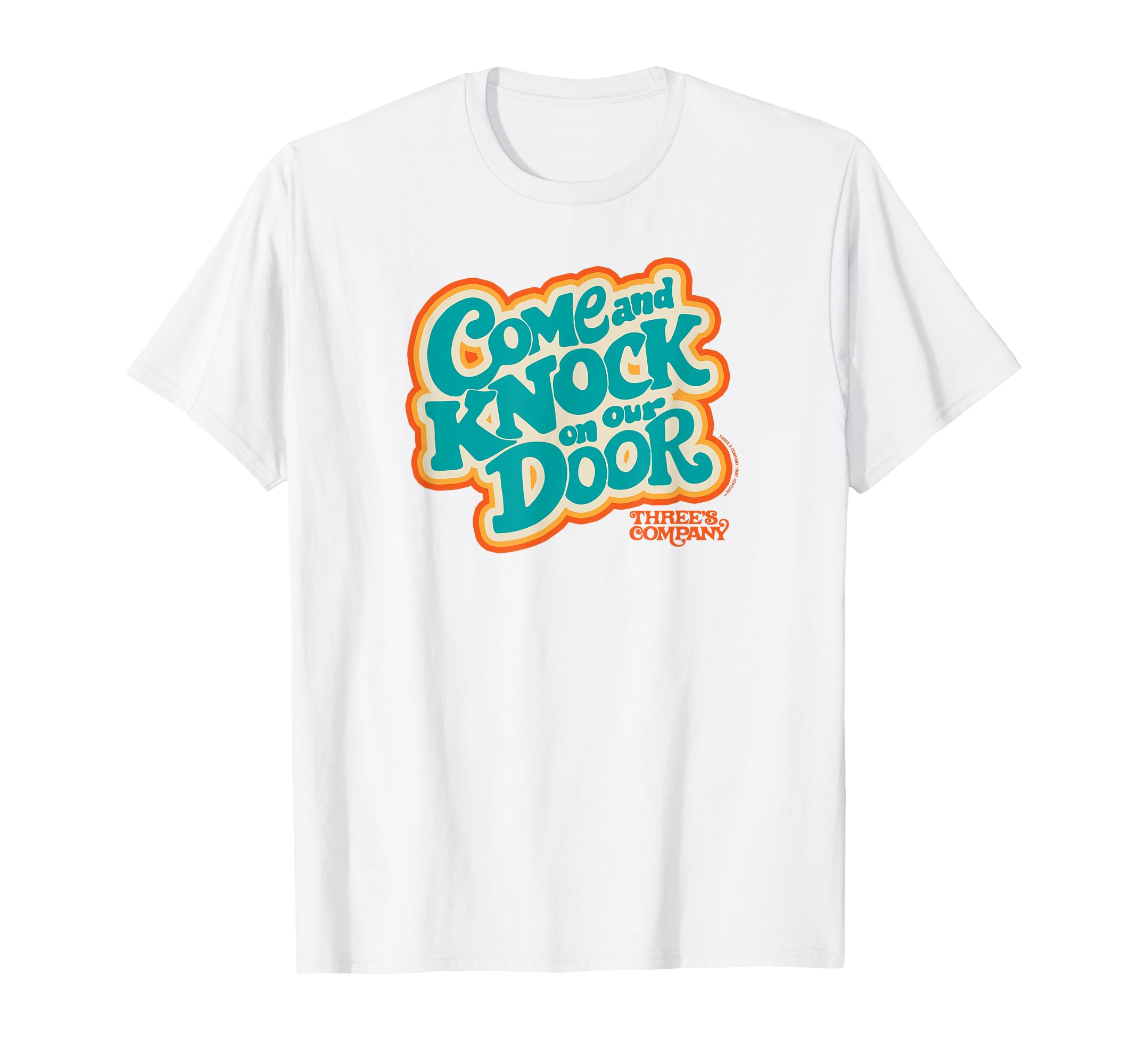 Threes Company Come And Knock Our Door T-Shirt - Aesthetic Graphic Unisex - T-Shirt, Sweatshirt, Hoodie