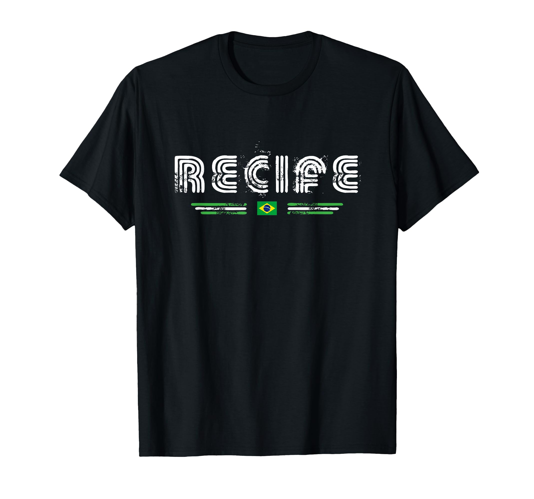 Recife Brazil 70S 80S Type Flag T-Shirt - Trendy Graphic Unisex - T-Shirt, Sweatshirt, Hoodie