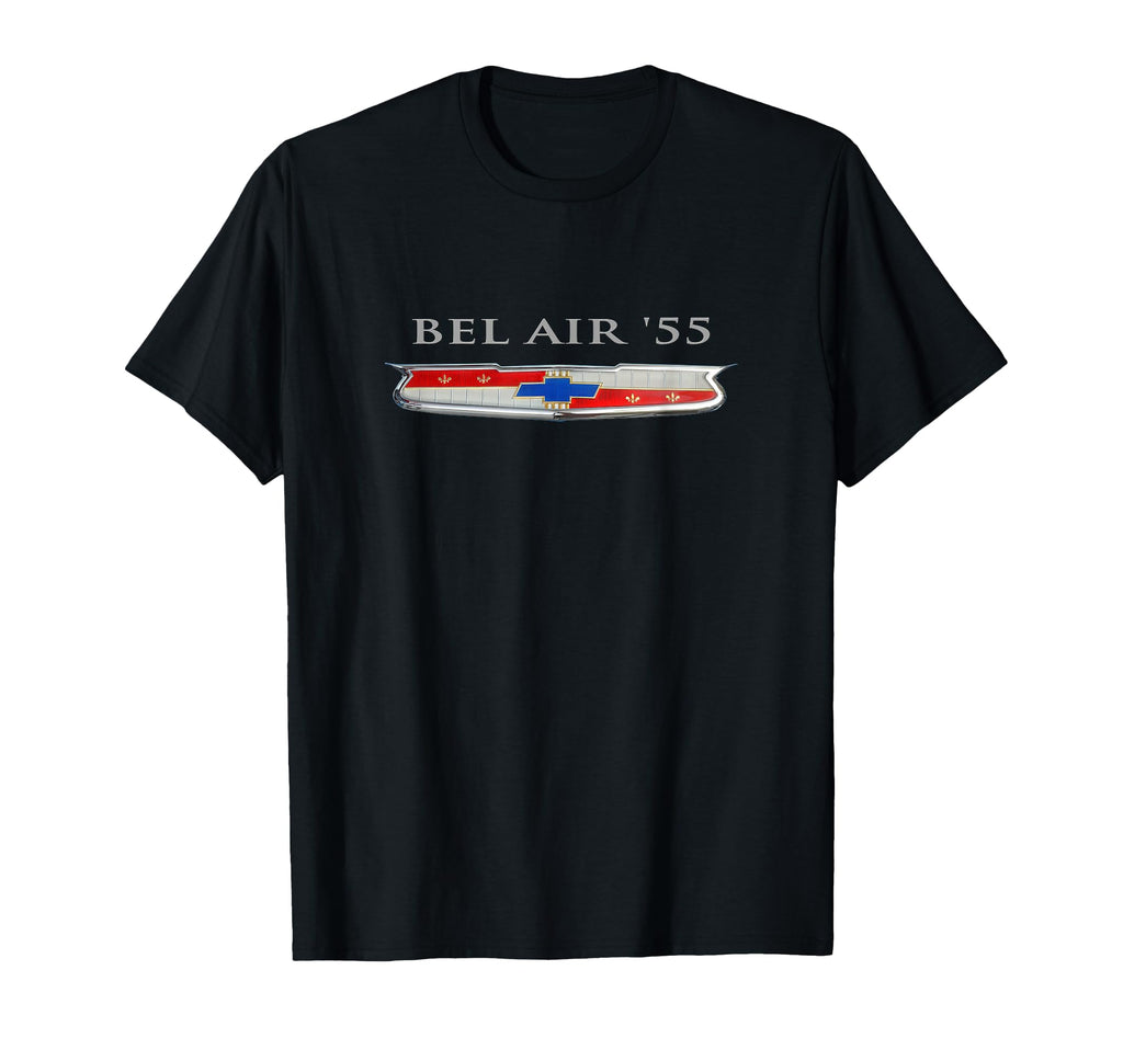 1955 Bel Air Hood Emblem Badge T-Shirt - Casual Everyday Wear for Adults - T-Shirt, Sweatshirt, Hoodie