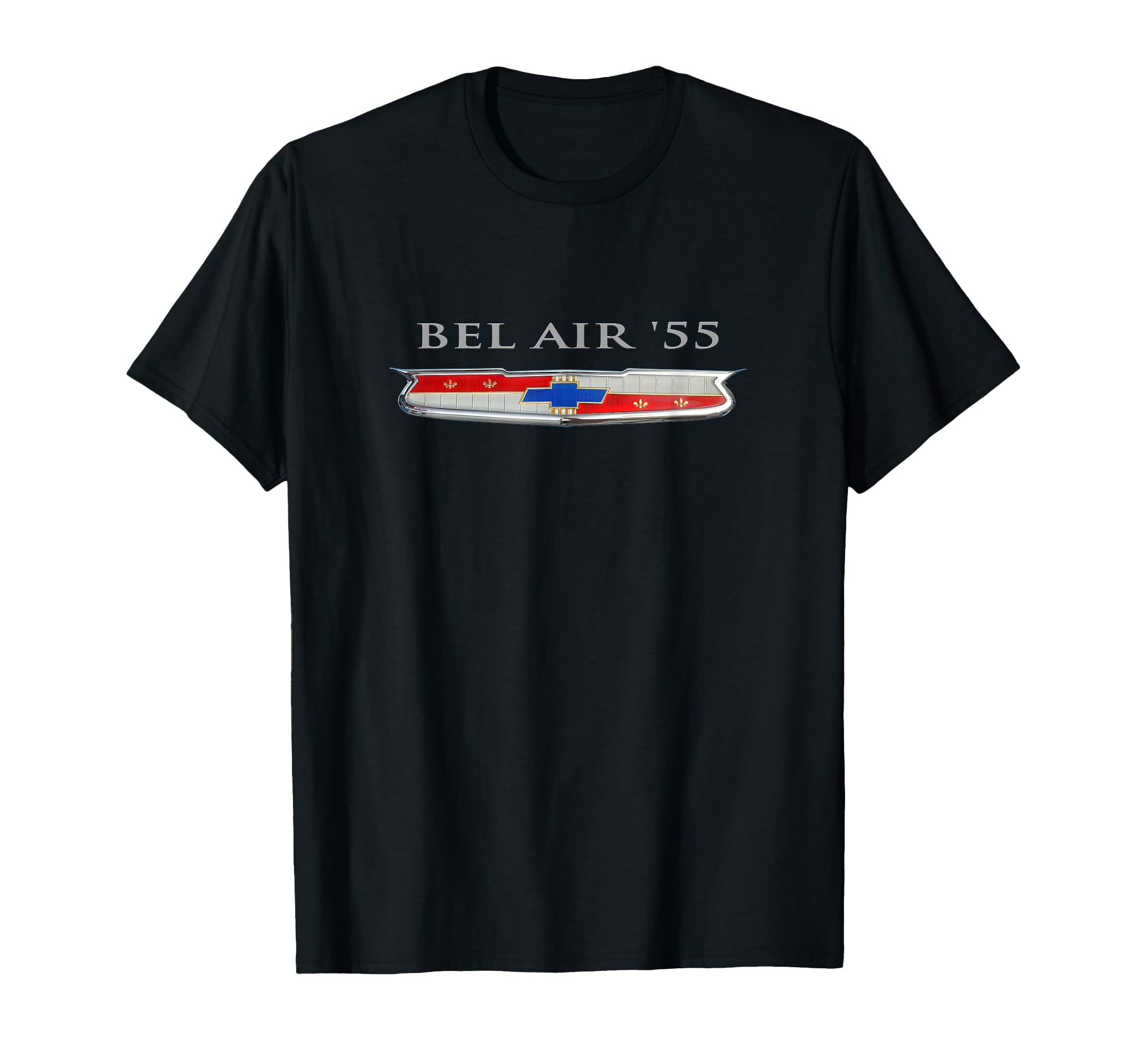 1955 Bel Air Hood Emblem Badge T-Shirt - Aesthetic Graphic for Adults - T-Shirt, Sweatshirt, Hoodie