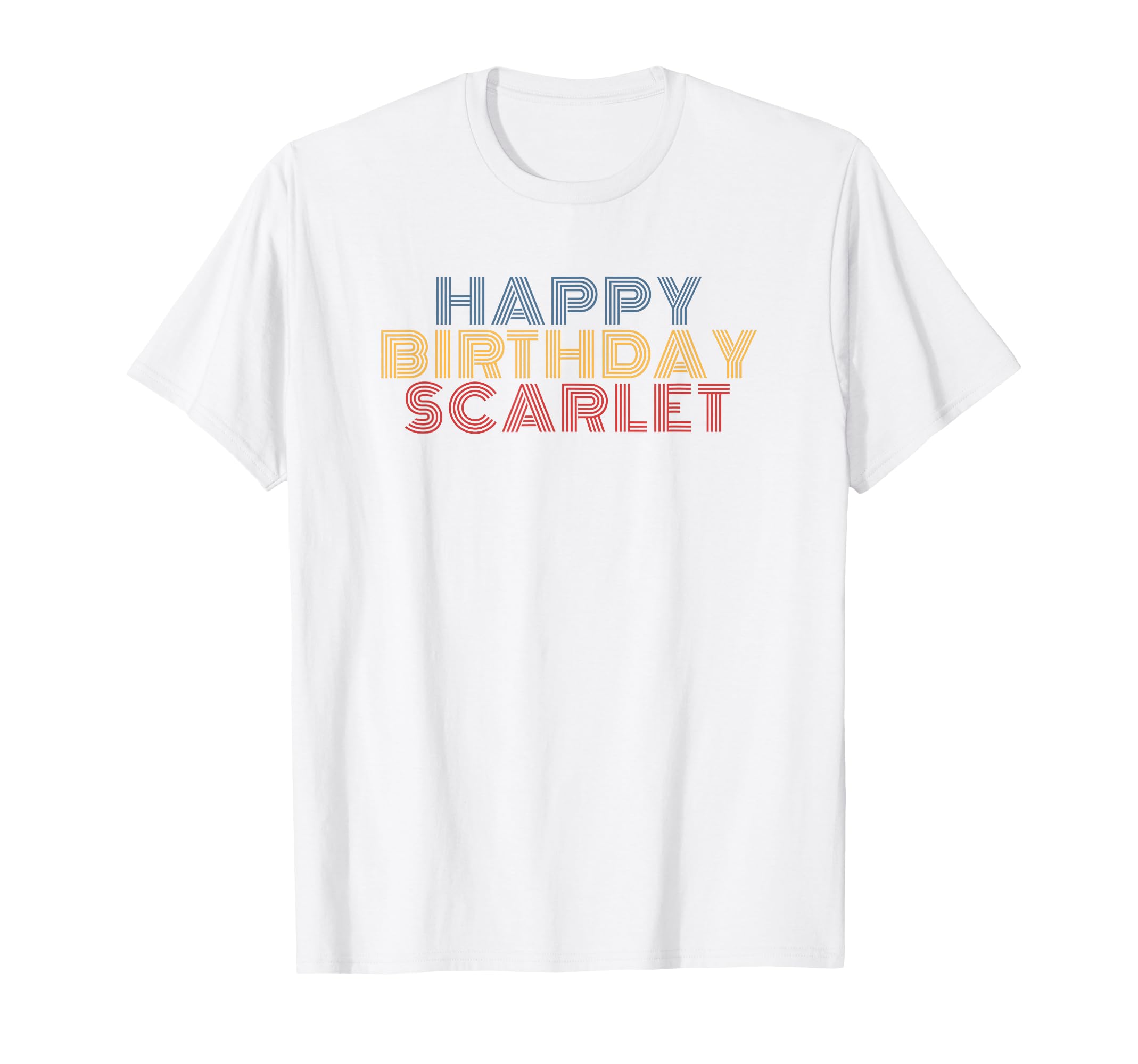 Happy Birthday Scarlet Personalized T-Shirt - Aesthetic Graphic Men Women - T-Shirt, Sweatshirt, Hoodie