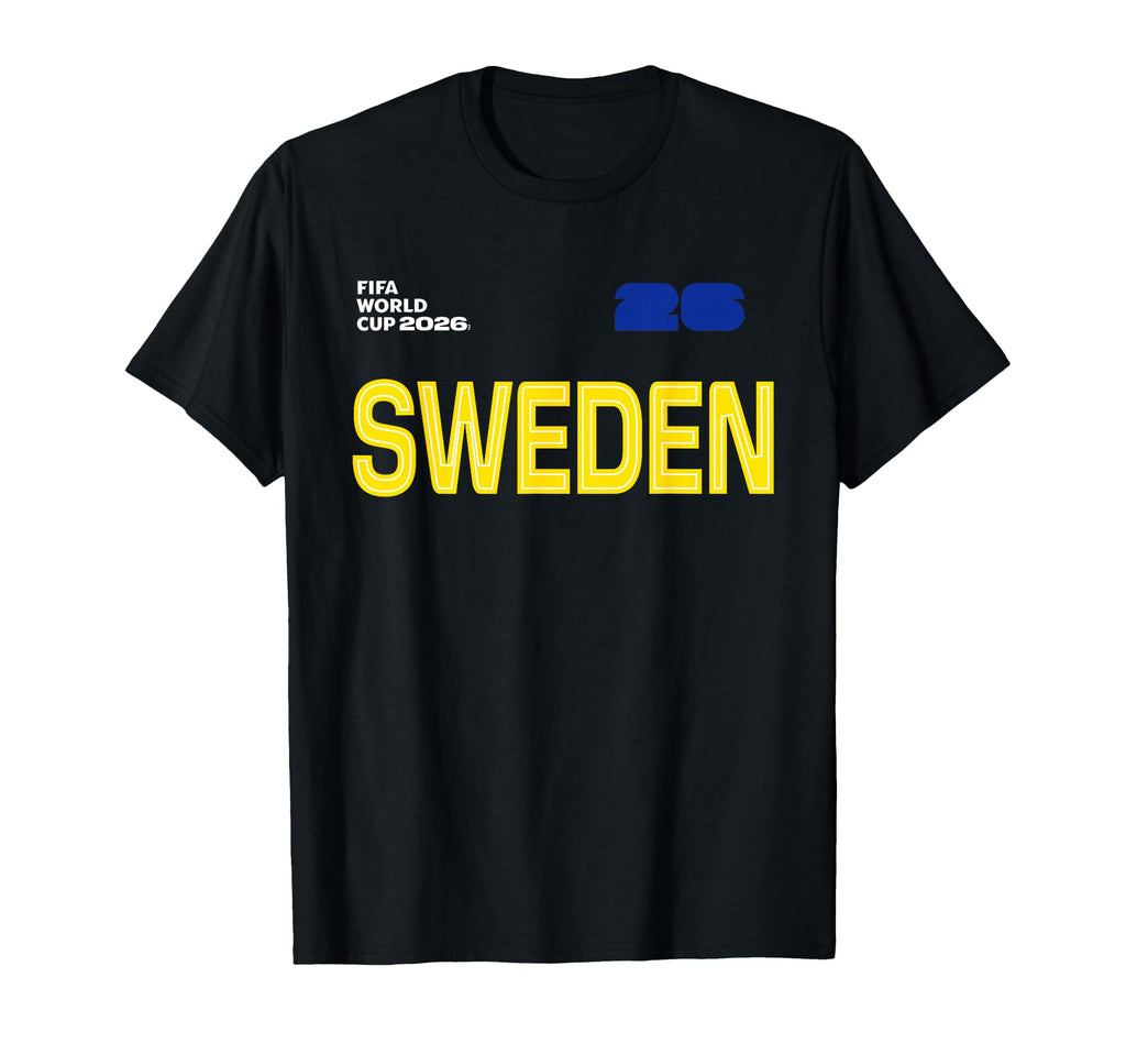 FIFA World CUP26 Sweden Outline Graphic T-Shirt - T-Shirt, Sweatshirt, Hoodie