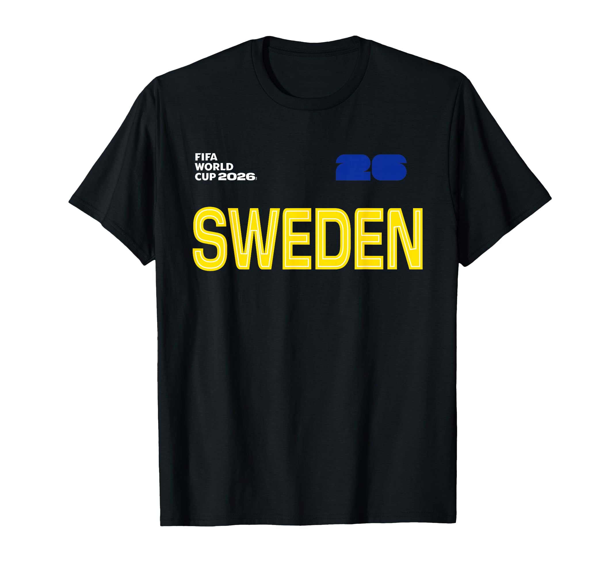 FIFA World CUP26 Sweden Outline Graphic T-Shirt - T-Shirt, Sweatshirt, Hoodie