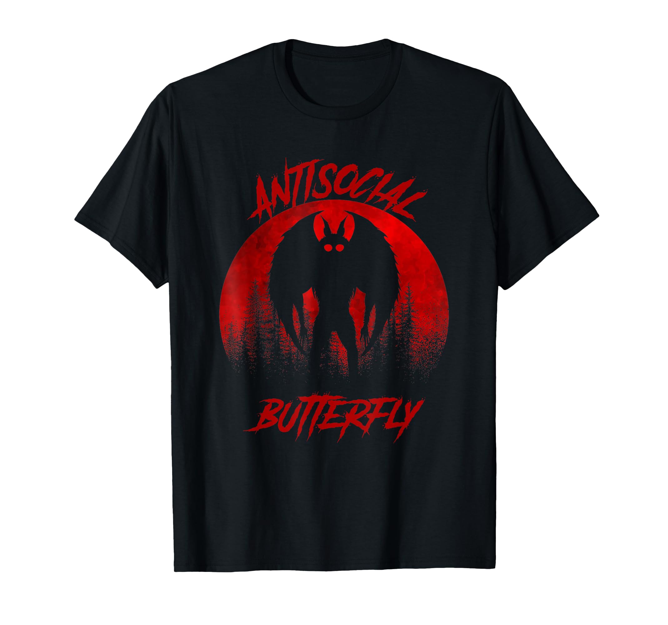 Mothman Tarot Card Antisocial T-Shirt - Fun Novelty Design for Adults - T-Shirt, Sweatshirt, Hoodie