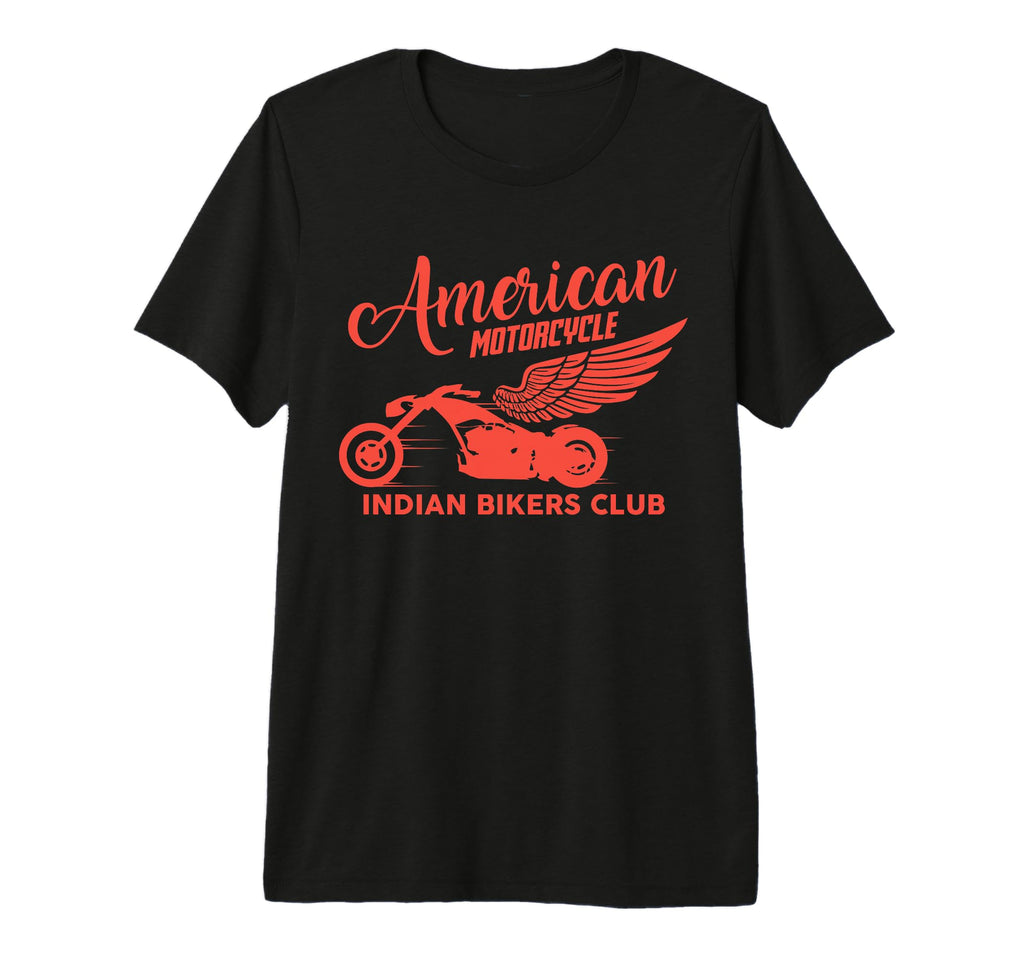 American Motorcycle Indian Bikers T-Shirt - Minimalist Print for Adults - T-Shirt, Sweatshirt, Hoodie