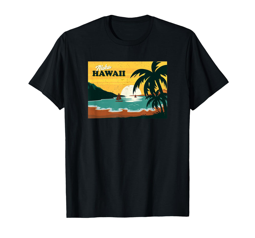 70S Postcard Distressed Aloha T-Shirt - Casual Everyday Wear Men Women - T-Shirt, Sweatshirt, Hoodie