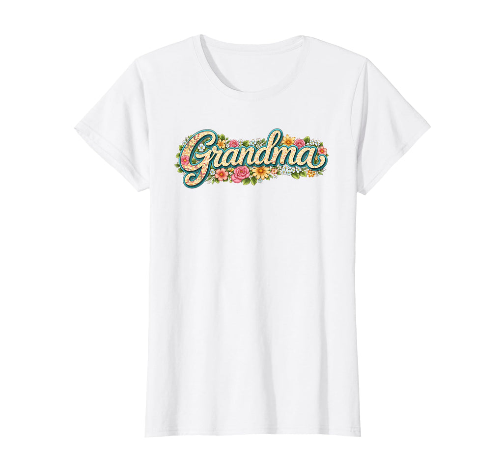 Grandma Floral Typography Flowers T-Shirt - Novelty Apparel Men Women - T-Shirt, Sweatshirt, Hoodie