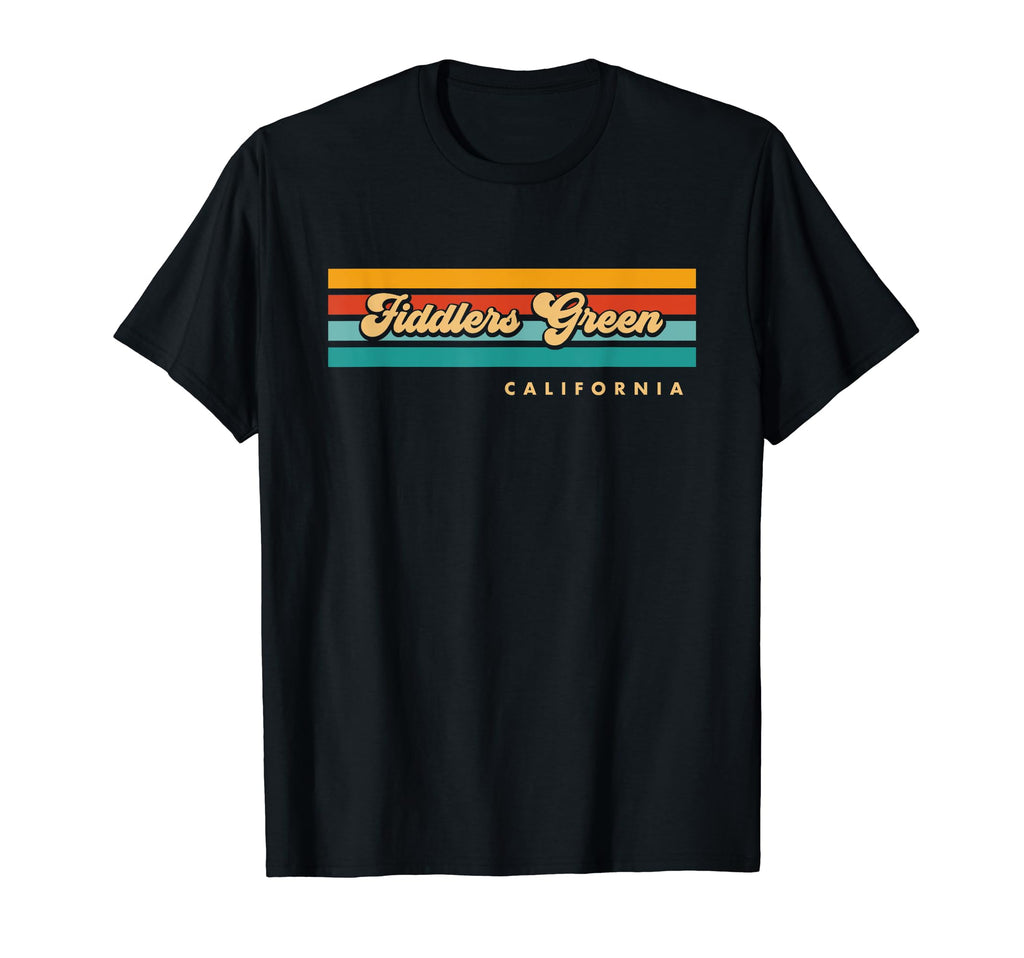 Sunset Stripes Fiddlers Green California T-Shirt - Unique Graphic Men Women - T-Shirt, Sweatshirt, Hoodie
