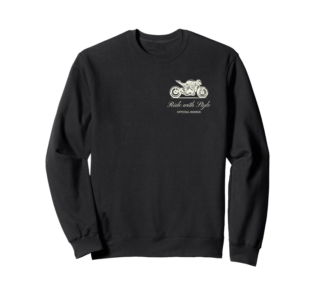 Motorcycle Club Front And Back Sweatshirt - Trendy Graphic Men Women - T-Shirt, Sweatshirt, Hoodie
