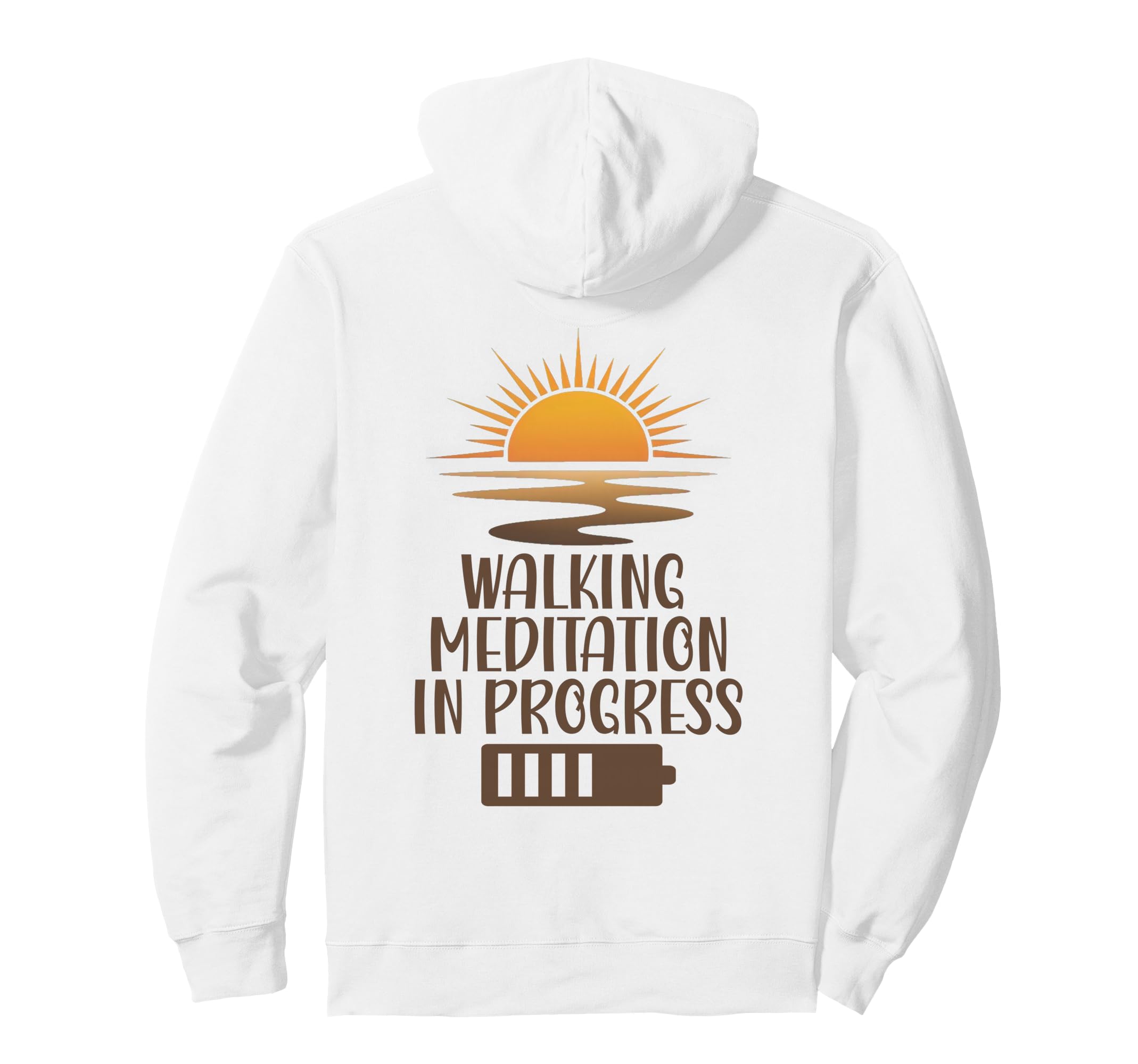 Walking Meditation Progress Sunrise Hoodie - Custom Art Print for Adults - T-Shirt, Sweatshirt, Hoodie