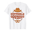 Hippies And Cowboys Cowgirls 70S T-Shirt - Minimalist Print Men Women - T-Shirt, Sweatshirt, Hoodie