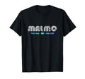 Malmo Sweden 70S 80S Type T-Shirt - Custom Art Print for Adults - T-Shirt, Sweatshirt, Hoodie